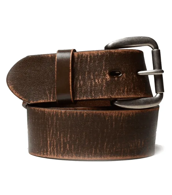 Bed Stu HoBo Brown Abrasive Genuine Leather Belt A200012-BRAB