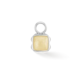 Birthstone November Charm Citrine Silver