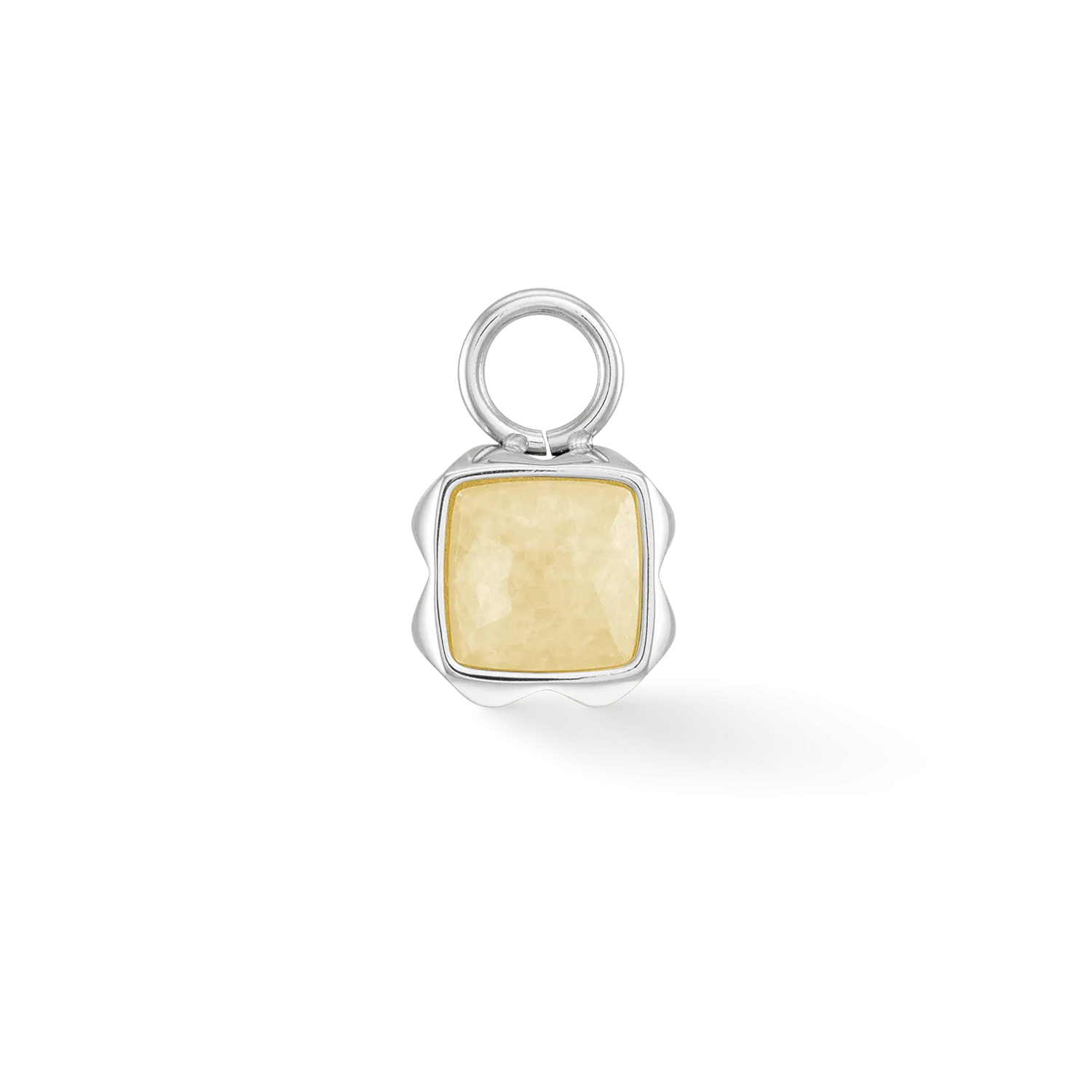 Birthstone November Charm Citrine Silver