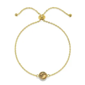 Birthstone Solitaire Bracelet- November Citrine