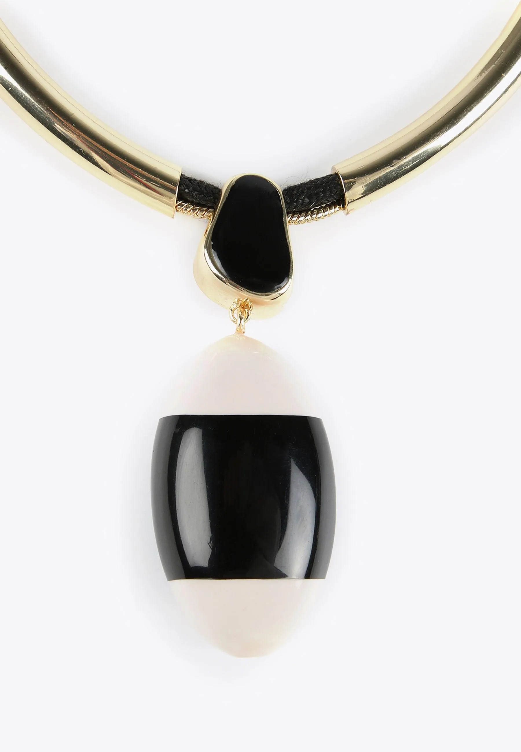 Black and white choker necklace