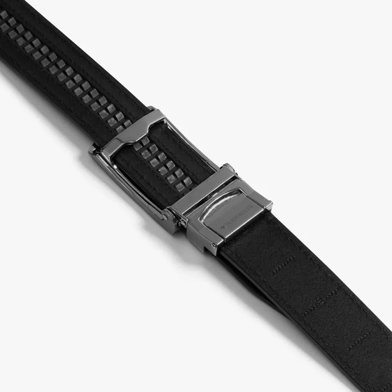 Black Full Grain Leather Belt (Custom - Back Sq)