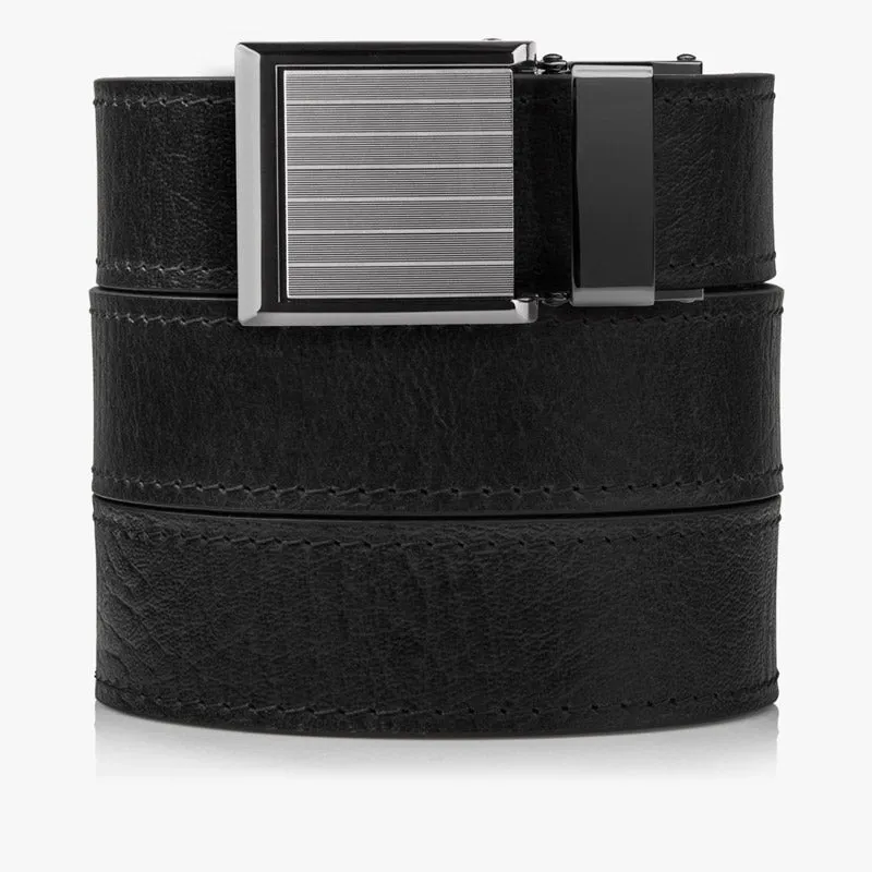 Black Full Grain Leather Belt (Custom - Back Sq)