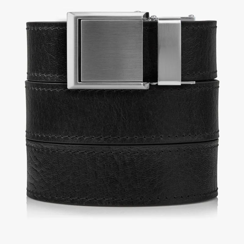 Black Full Grain Leather Belt (Custom - Back Sq)