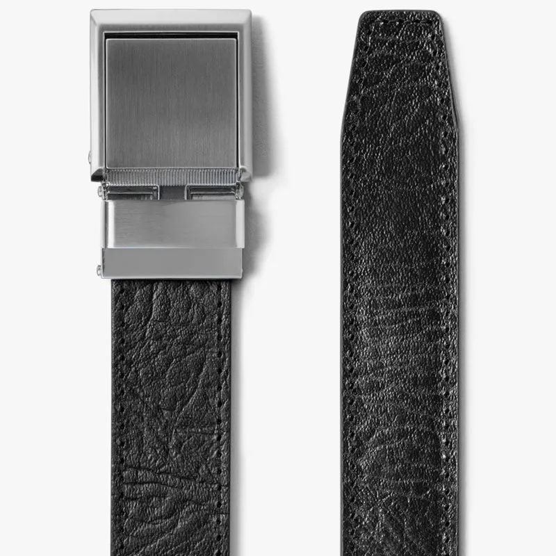 Black Full Grain Leather Belt (Custom - Back Sq)