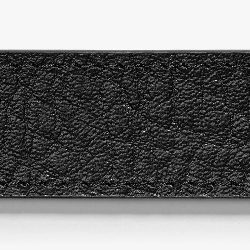 Black Full Grain Leather Belt (Custom - Back Sq)