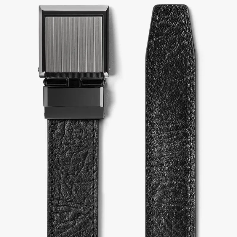 Black Full Grain Leather Belt (Custom - Back Sq)