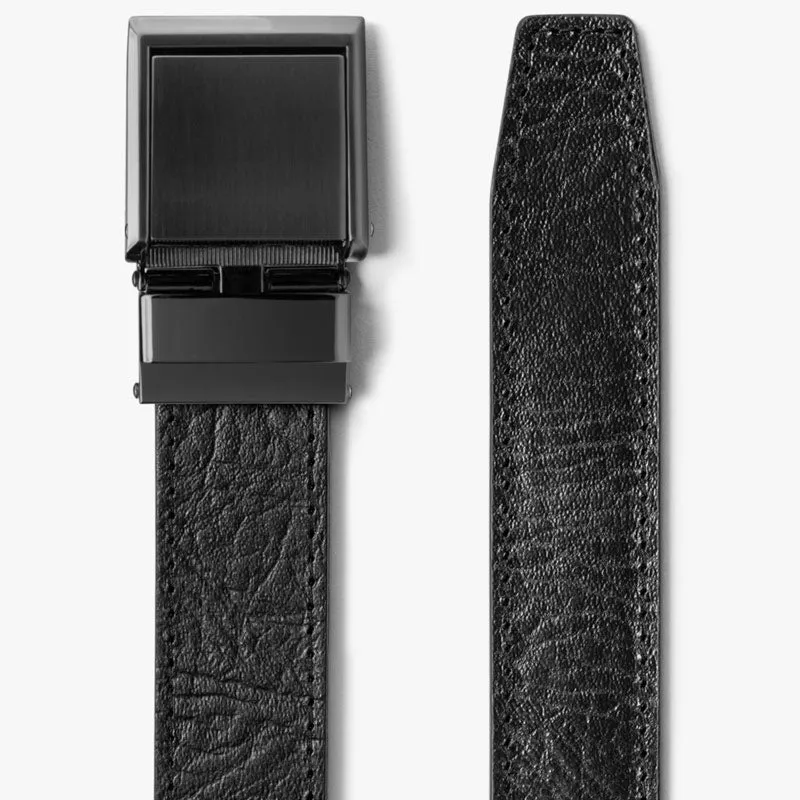 Black Full Grain Leather Belt (Custom - Back Sq)