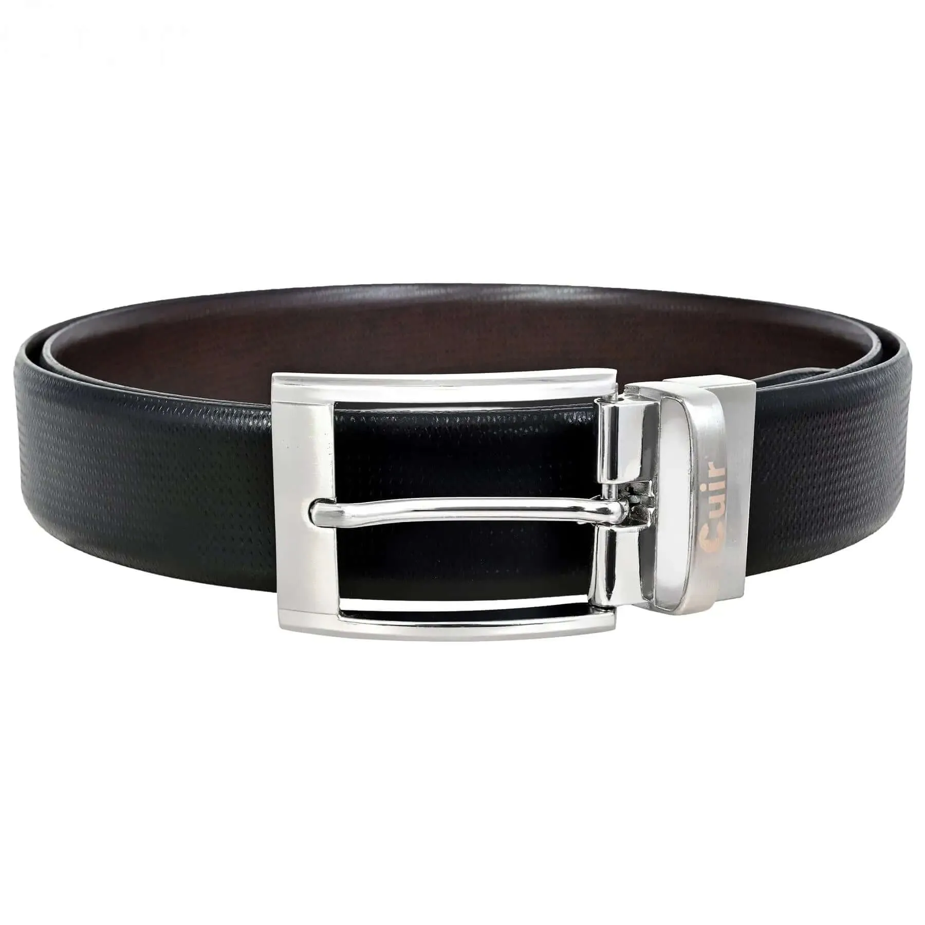 Black Full Hide Leather Belt: Sizes 30" to 46"