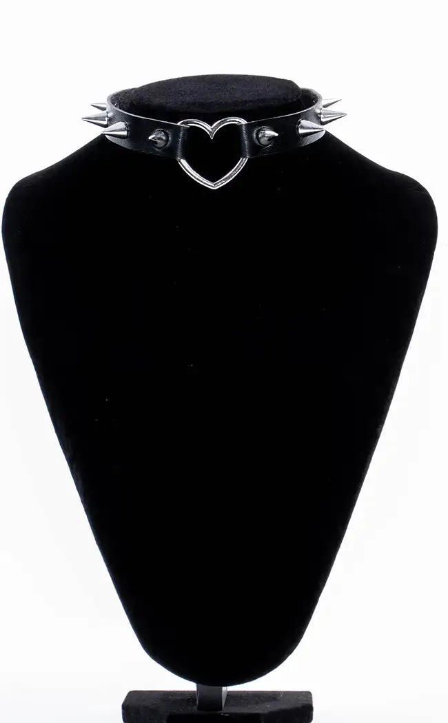 Black Heart Spike Choker