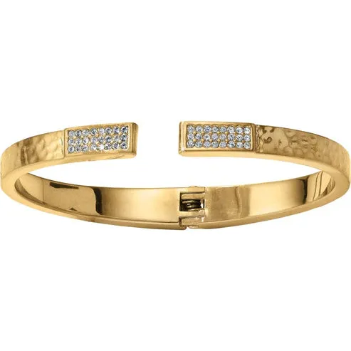 Brighton | Meridian Zenith Hinged Bangle Bracelet in Gold Tone