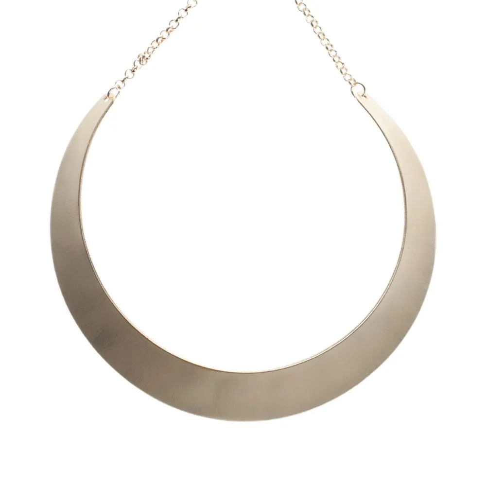 Brushed Gold Torque Necklace