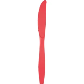 Bulk Coral Plastic Knives (288 per Case)