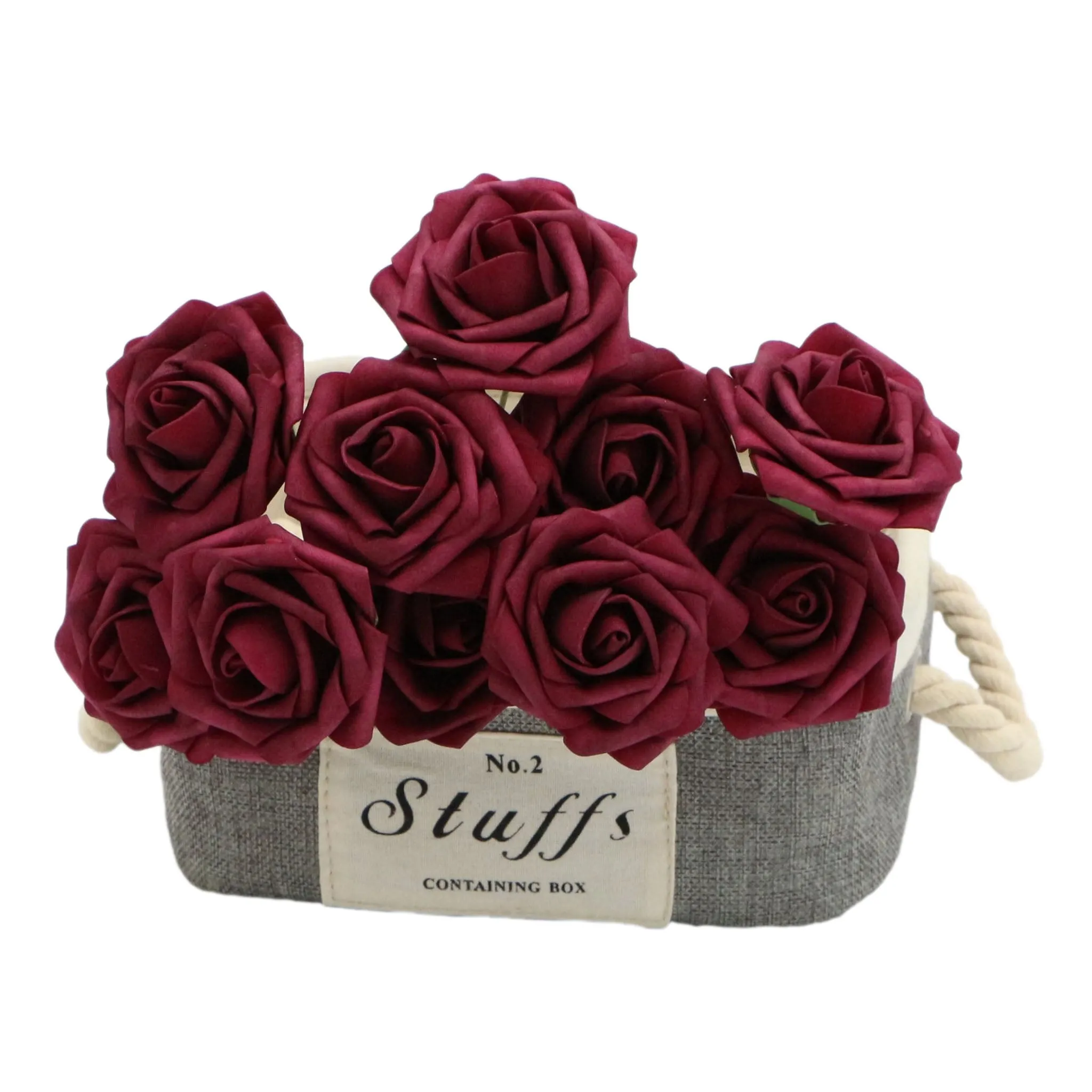 Burgundy Roses Artificial Bulk Wedding Flowers