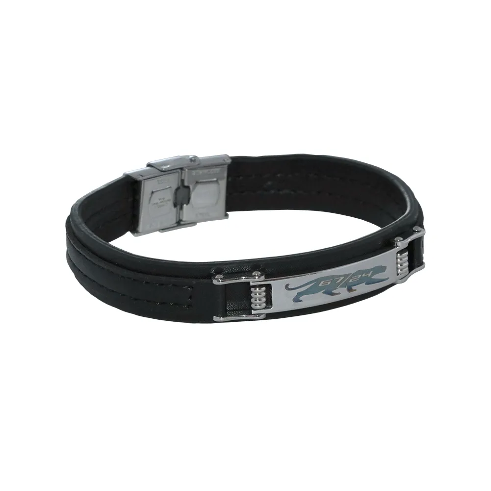 Camaro Panther 67/24 Leather Bracelet : Black