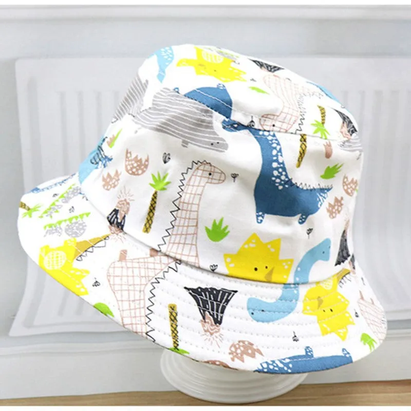 Cartoon Baby Panama Beach Sun Hat Summer Children Girl Bucket Cap Kids Fruit Print Outdoor Hats Toddler Girls Fisherman Visor