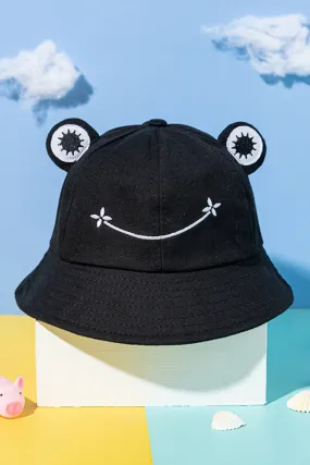 CARTOON FROG DESIGN BUCKET HAT