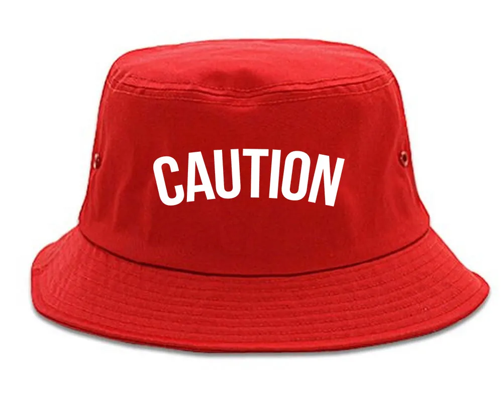 Caution Mens Bucket Hat