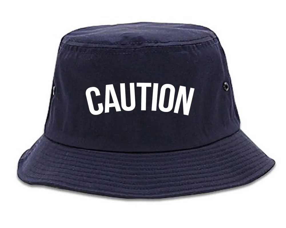 Caution Mens Bucket Hat