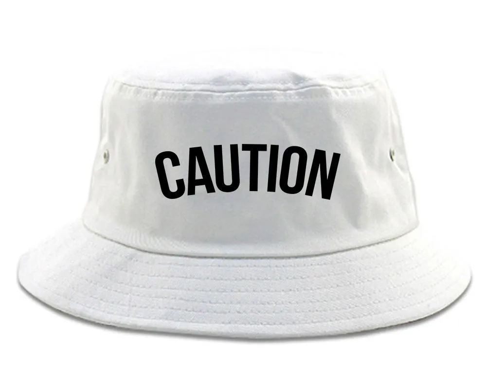 Caution Mens Bucket Hat