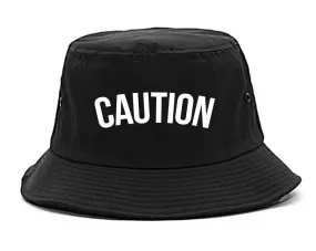 Caution Mens Bucket Hat