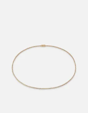 Century Square Choker, 14k Gold Pavé