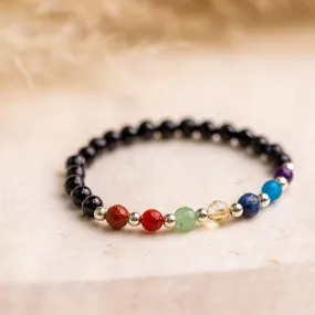 Chakra Bracelet with Tourmaline