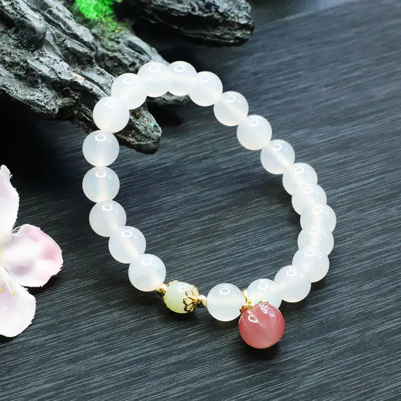 Chalcedony and Sterling Silver Fortune's Favor Bracelet