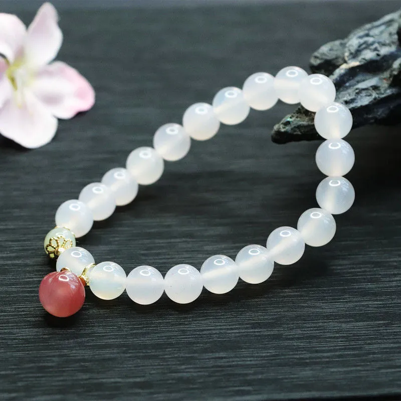 Chalcedony and Sterling Silver Fortune's Favor Bracelet