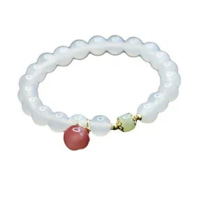 Chalcedony and Sterling Silver Fortune's Favor Bracelet