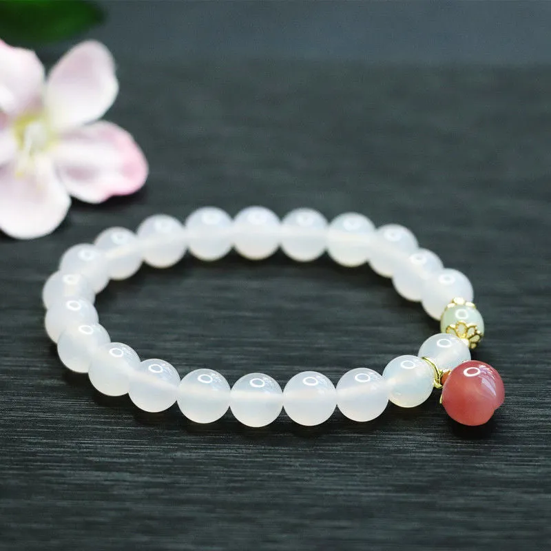 Chalcedony and Sterling Silver Fortune's Favor Bracelet