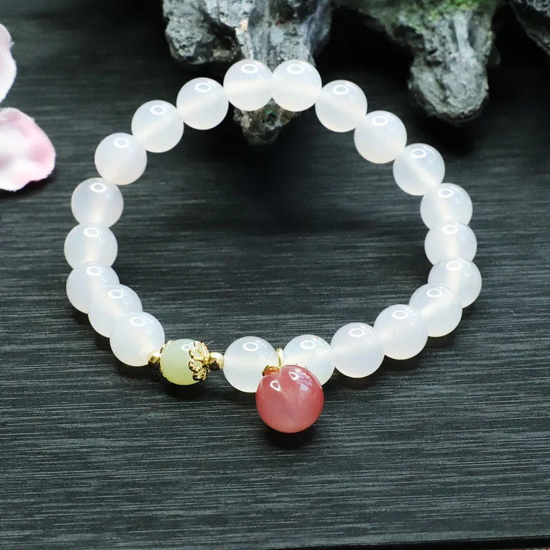 Chalcedony and Sterling Silver Fortune's Favor Bracelet