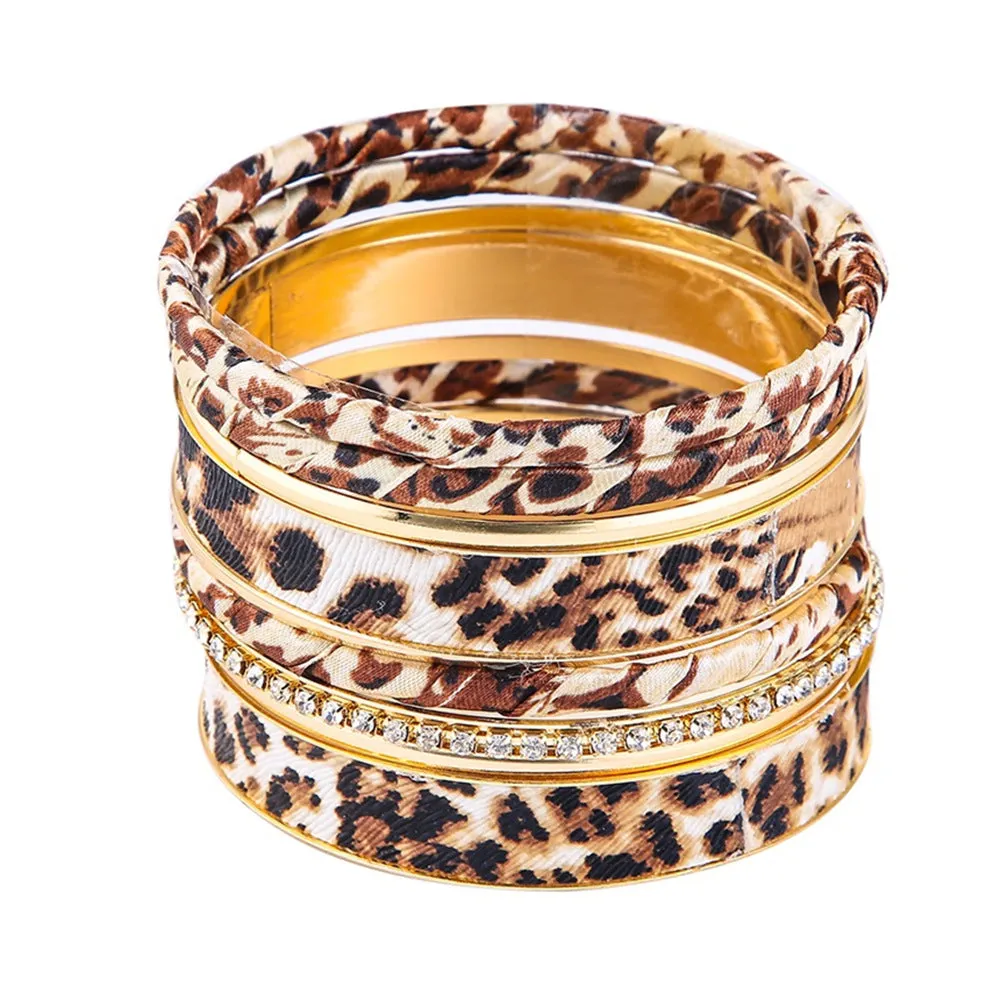 Chic Multi-layer Leopard Print Bracelet - Vienna Verve Collection