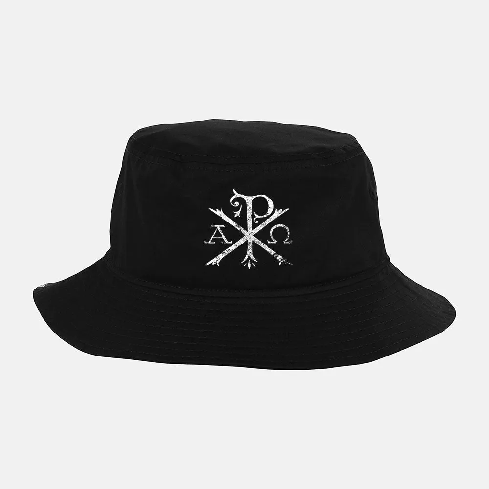 Christian Chi Rho Labarum Christogram Cross Faith Bucket Hat