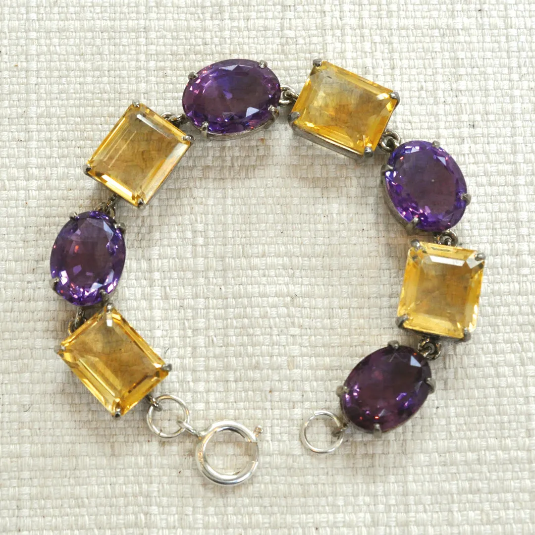 Citrine & Amethyst Bracelet