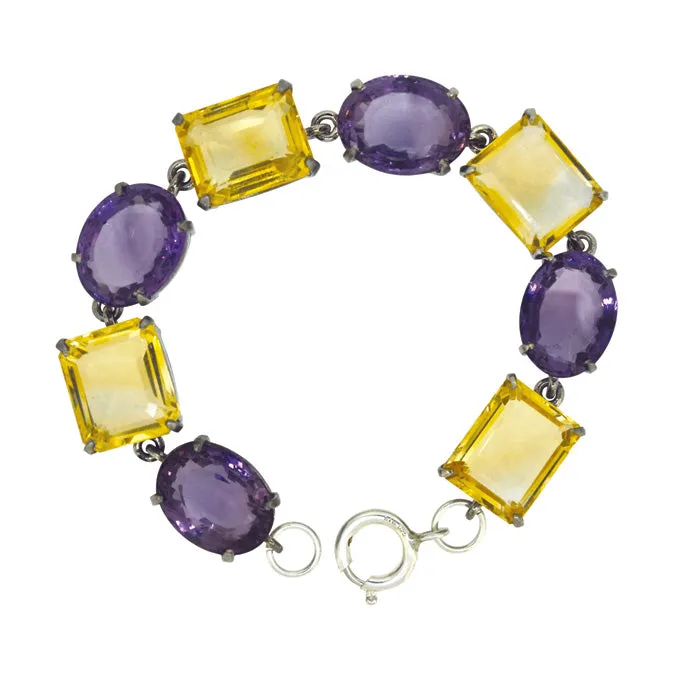 Citrine & Amethyst Bracelet