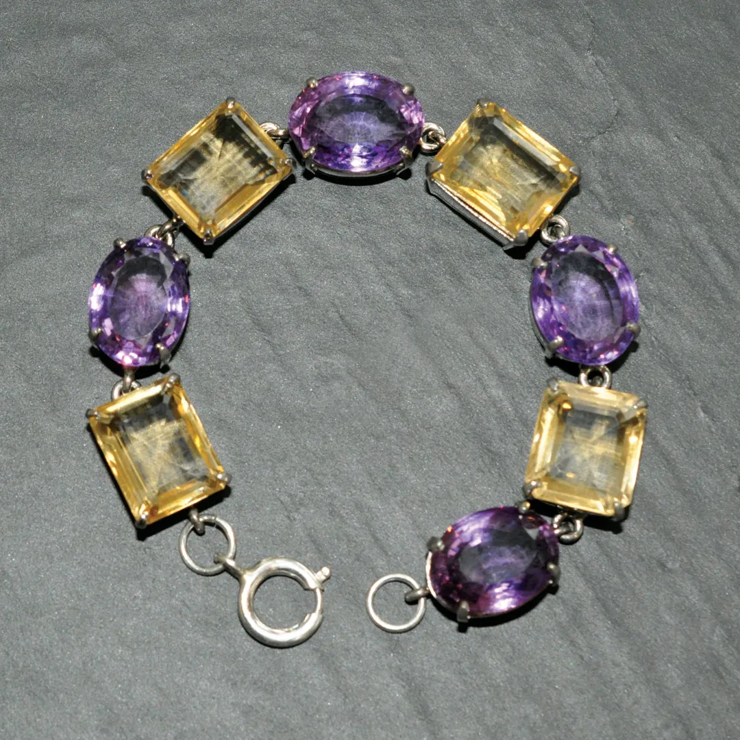 Citrine & Amethyst Bracelet