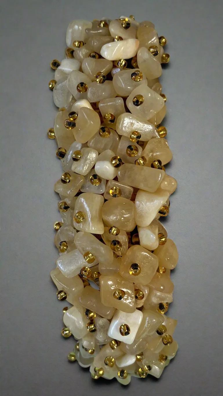 Citrine and Seed Bead Bracelet