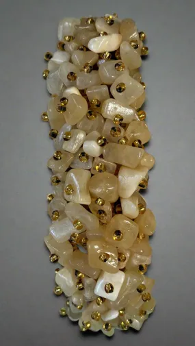 Citrine and Seed Bead Bracelet