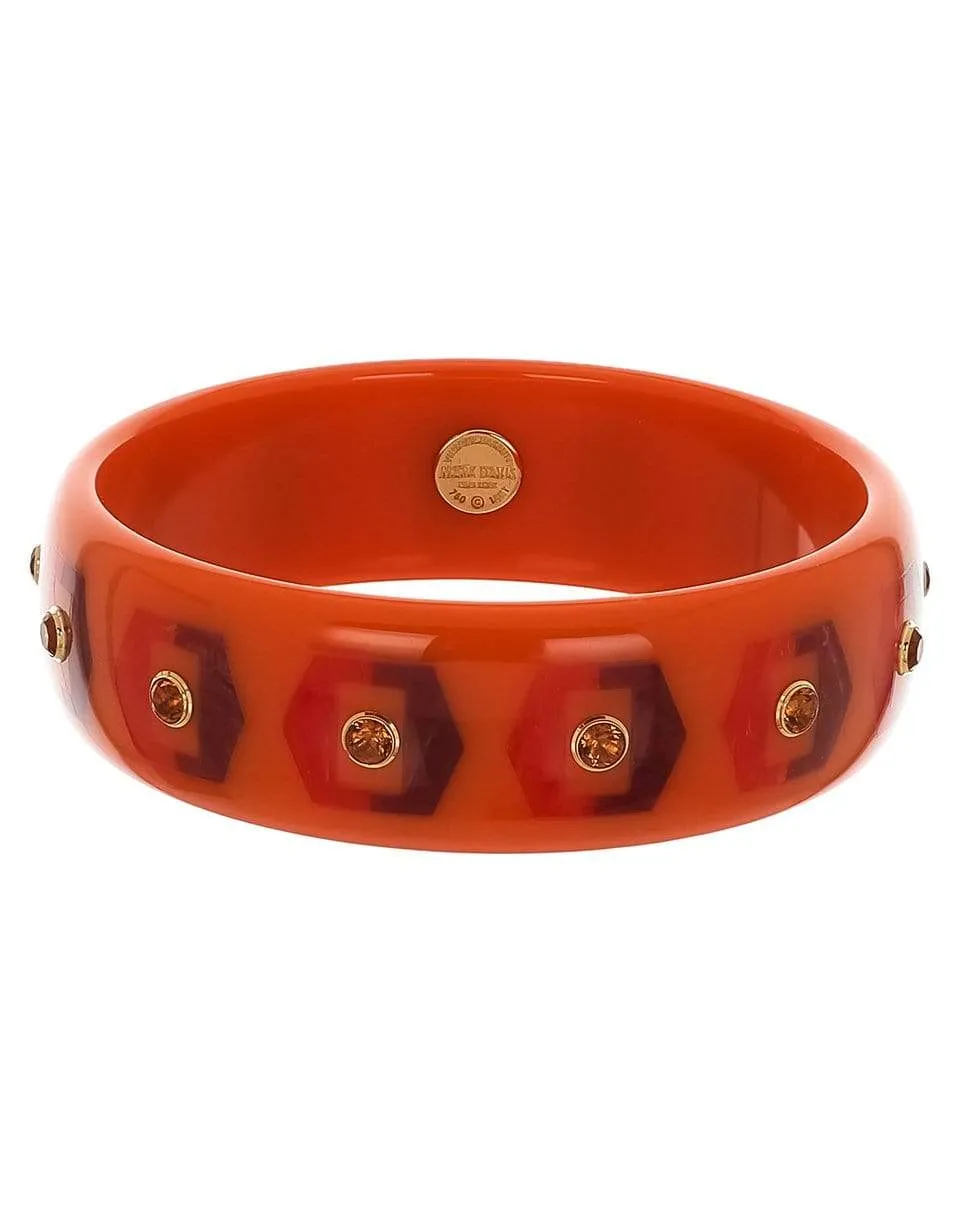 Citrine Orange Bakelite Bangle