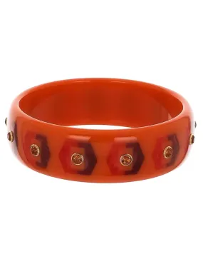 Citrine Orange Bakelite Bangle