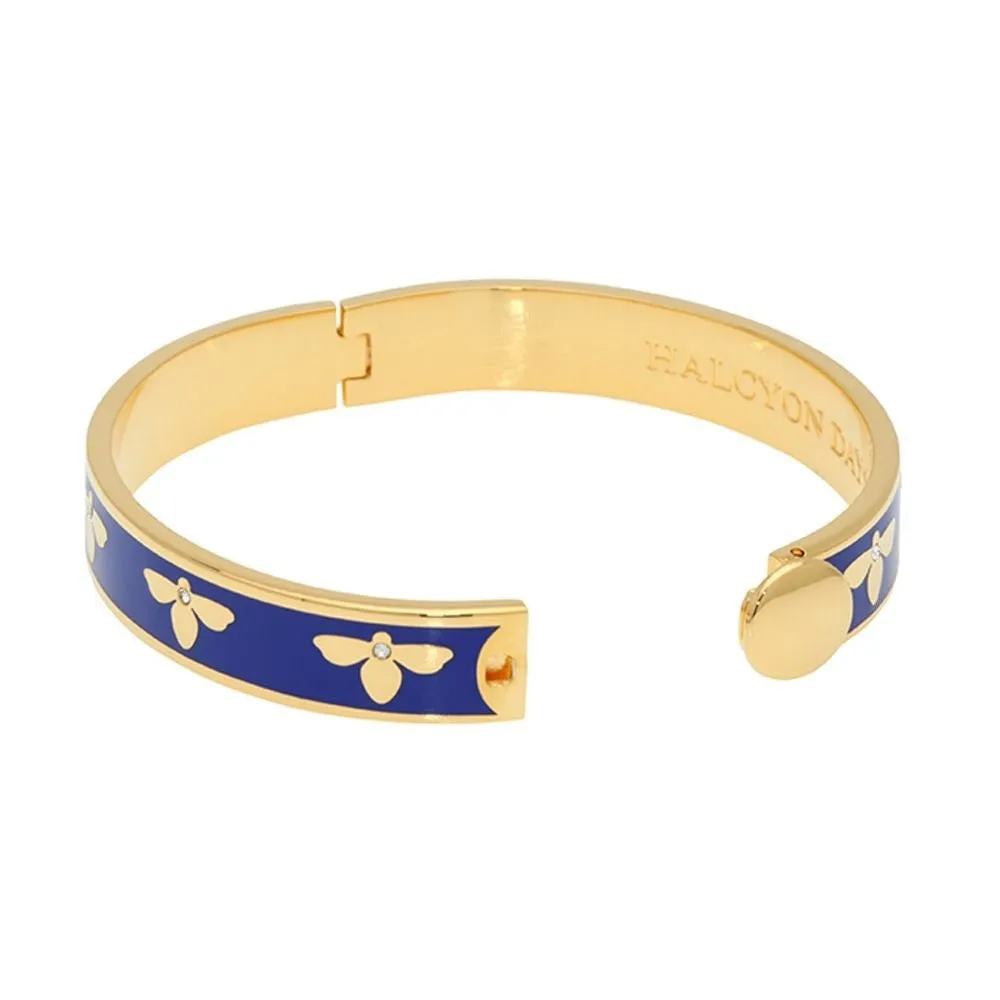 Cobalt Blue and Gold Bee Bangle