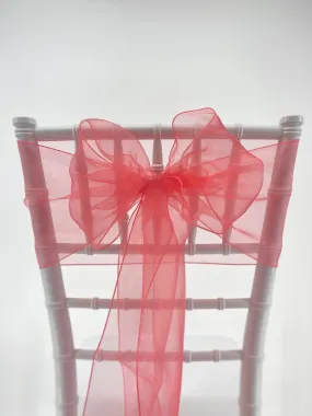 Coral Organza Sashes