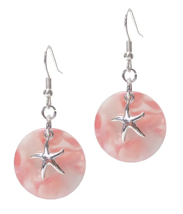 Coral Starfish Earrings