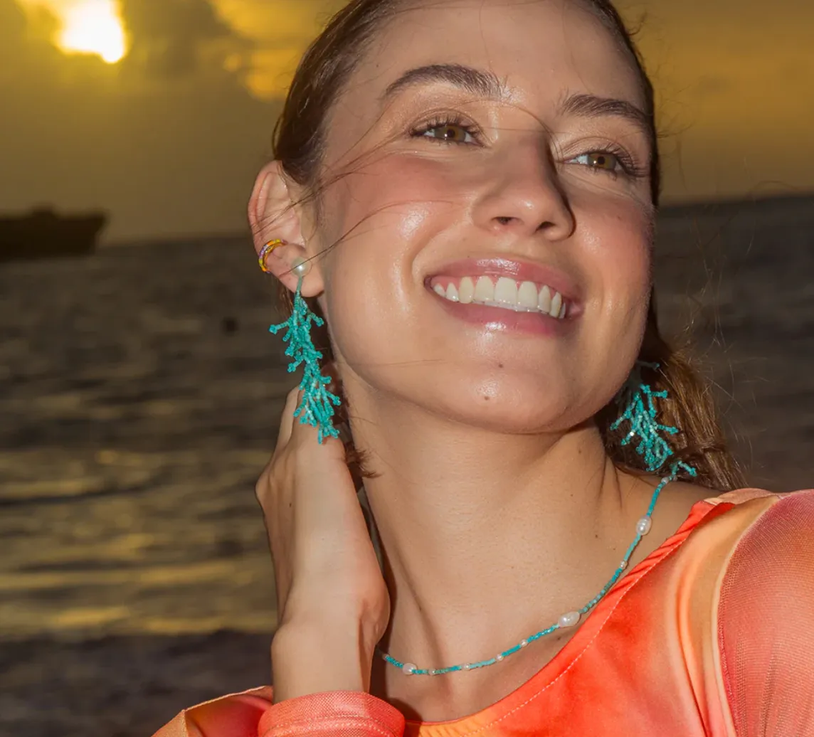 Coralia Earrings Stud Turquoise