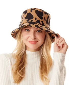 Cow Print Bucket Hat-LOH178