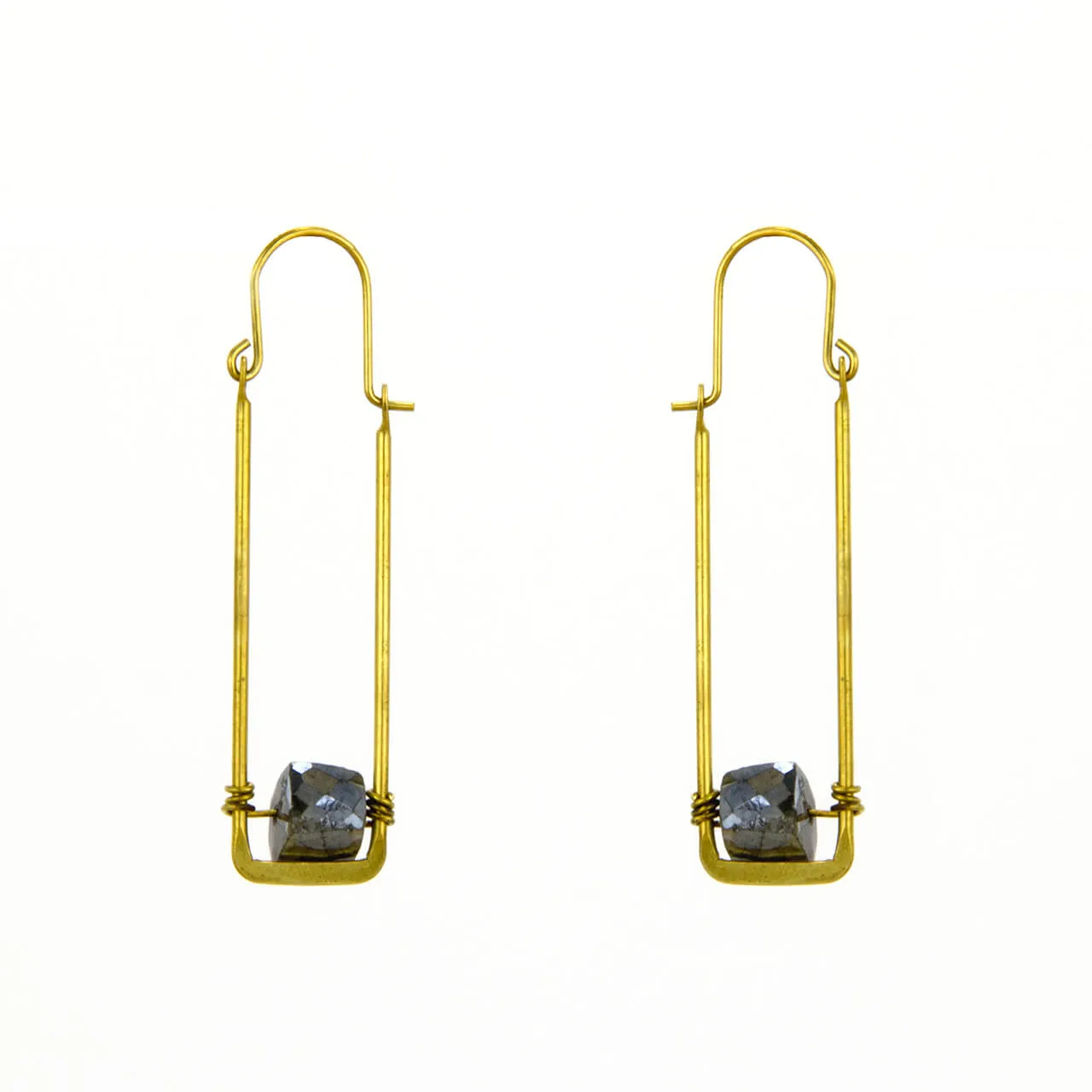 Cube Collection: Floating Sugarcube Rectangle Earring