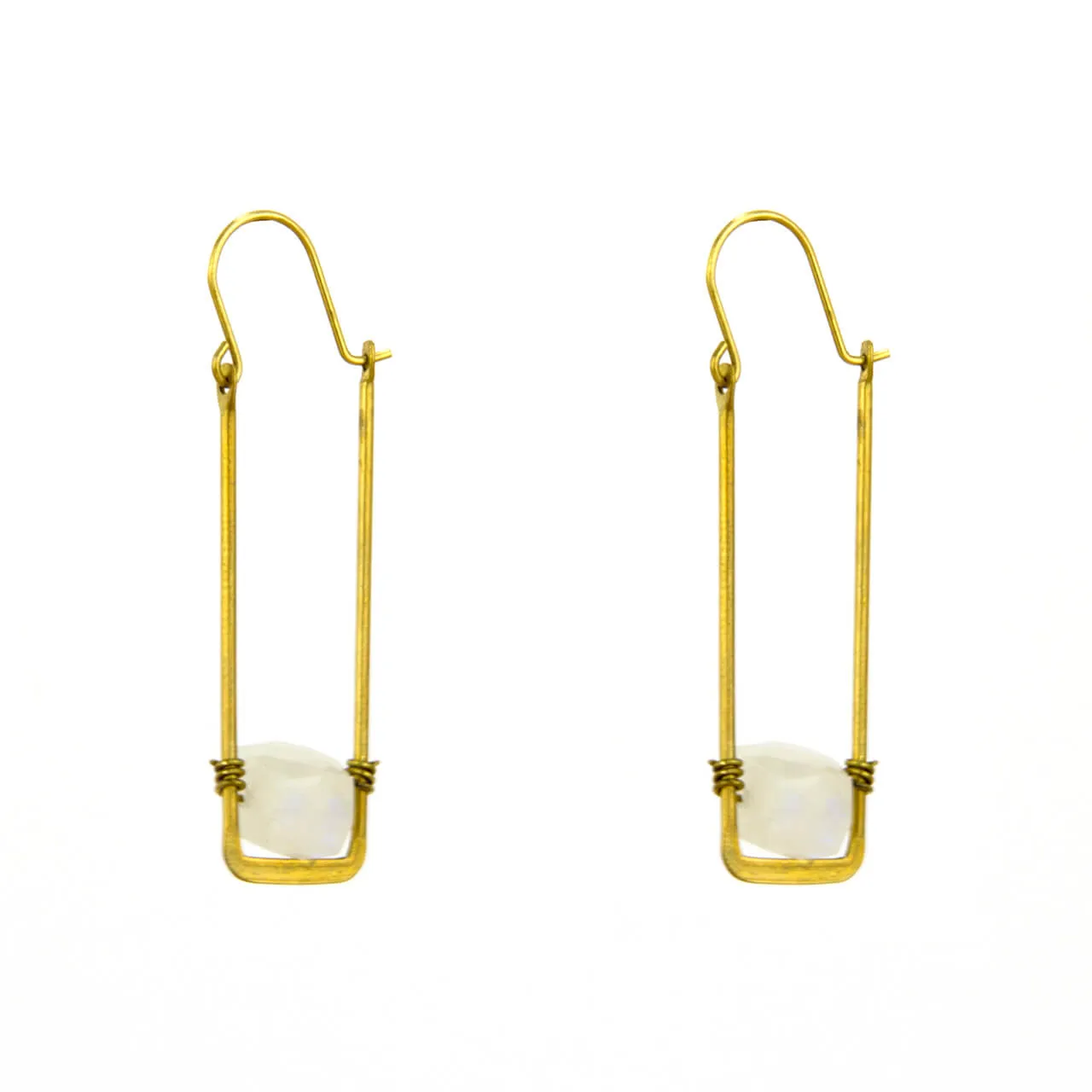 Cube Collection: Floating Sugarcube Rectangle Earring