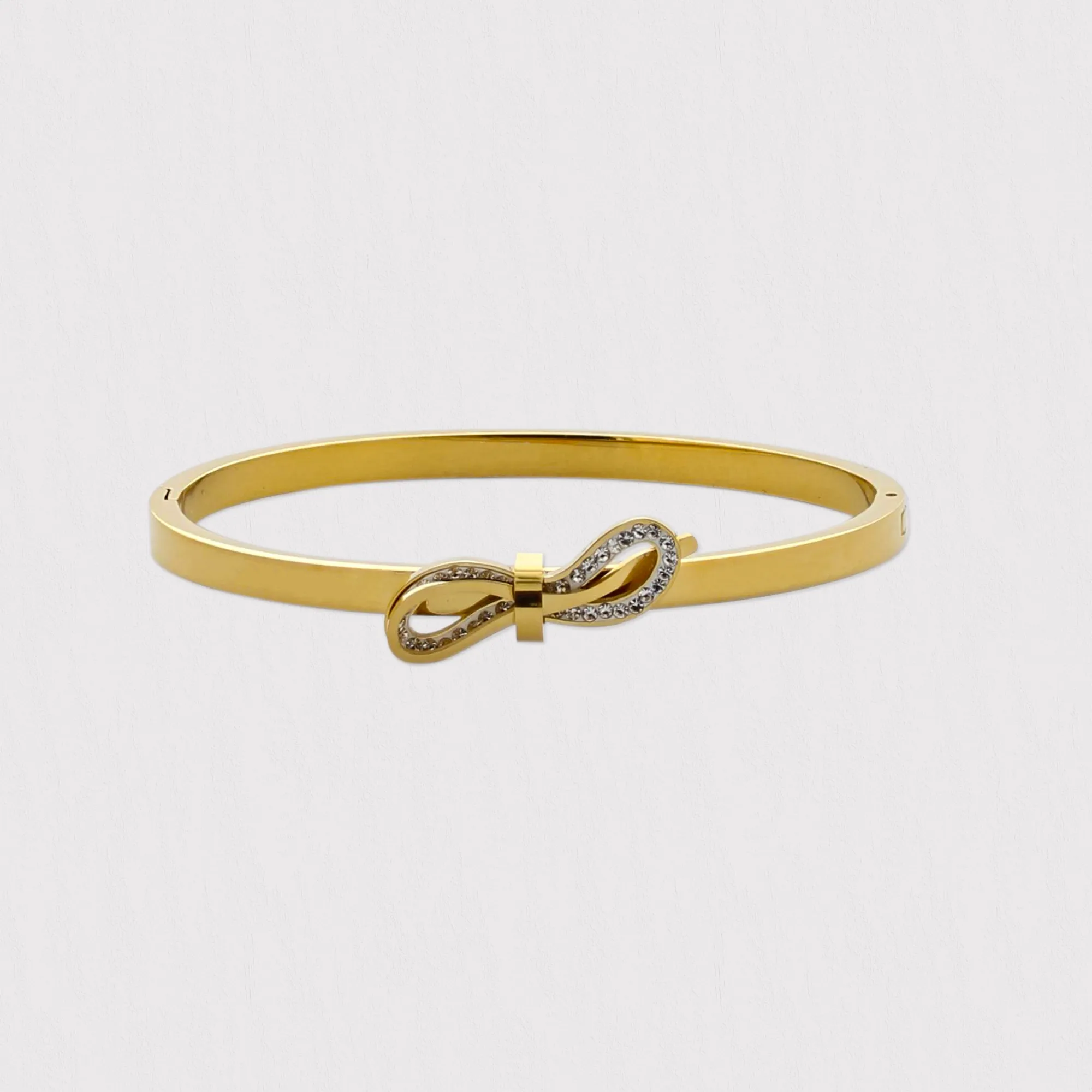 Custom Engraved Gold infinity Bangle Bracelet KCBB 14