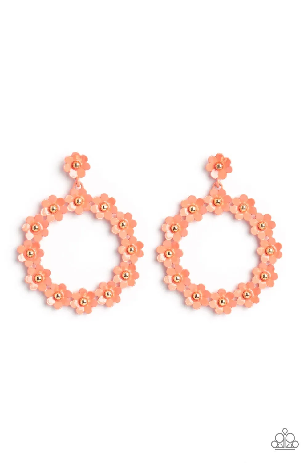 Daisy Meadows - Orange Earrings - Paparazzi Accessories